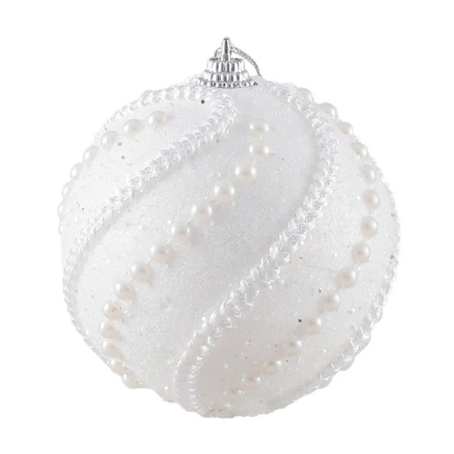 Boules de Noël blanches 4 pcs