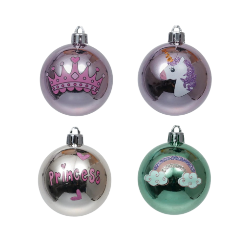 Boules de Noël licorne 9 pcs