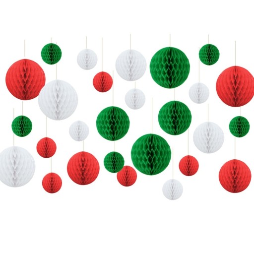Boules décoratives en papier 27 pièces