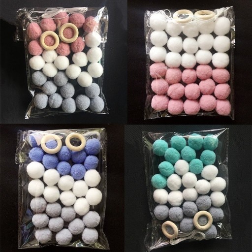 Boules en feutre décoratives 30 pcs