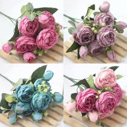 Bouquet de pivoines artificiel