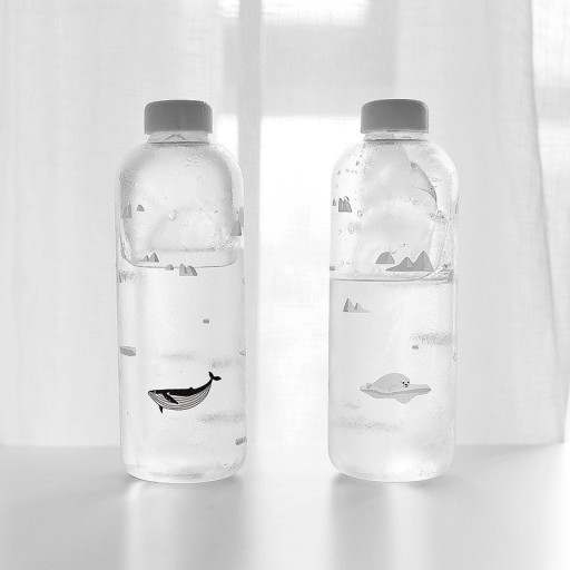 Bouteille de voyage avec étui motif océan