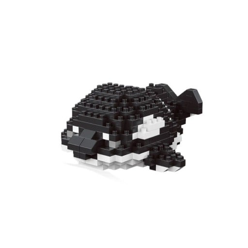 Bouwset orka 8 x 8,5 x 3,5 cm 266 delen Zwart-wit zee decoratieve figuur Dier van blokjes voor creatief bouwen