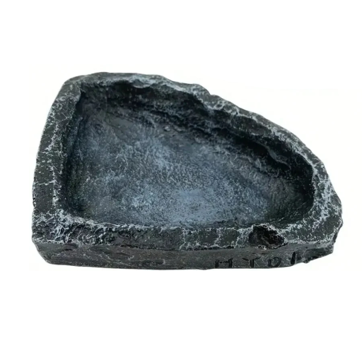 Bowl for Reptiles and Snakes Stone Look Terrarium Bowl for Water and Food for Bearded Dragons and Small Reptiles