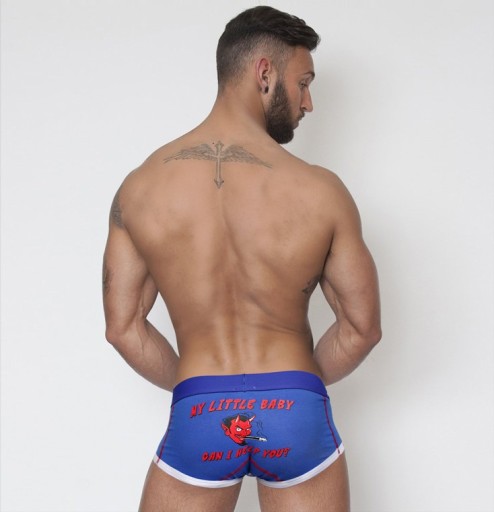 Boxer da uomo con stampa di diavolo