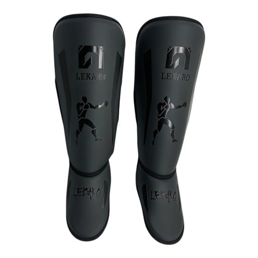 Boxerschutz für Schienbein und Fußrücken Größe M Länge 34,5 cm Klettverschlüsse Kampfsport Schienbeinschützer Boxen und Kampfsportarten