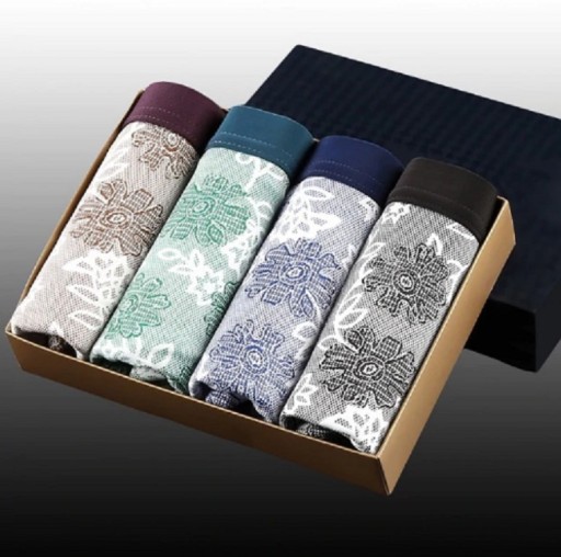 Boxershorts för män med snöflingor - 4 st.