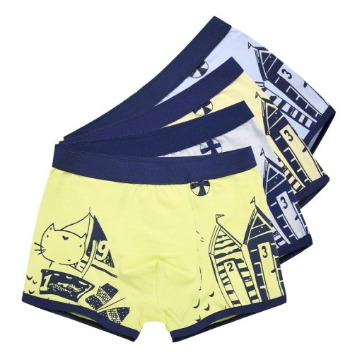 Boys' Cat Print Boxer Shorts - 4 Pieces