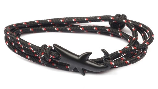 Bracciale a corda a più strati squalo