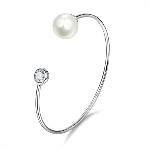 Bracciale aperto da donna con perla