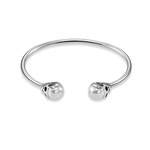 Bracciale aperto da donna con teschi
