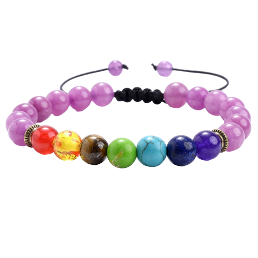 Bracciale con pietre delle chakra Z273