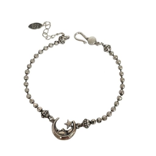 Bracciale da donna con perline a forma di luna e stella