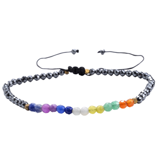 Bracciale di perline delle sette chakra