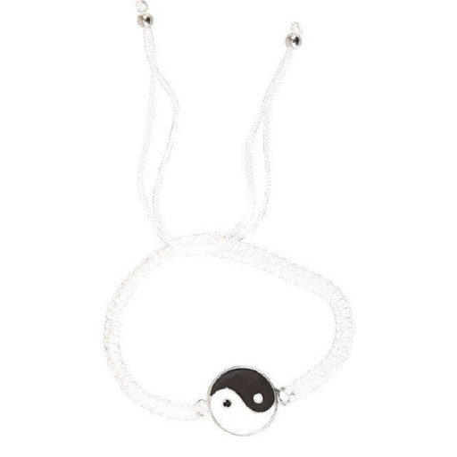 Bracciale in corda Yin e Yang J112