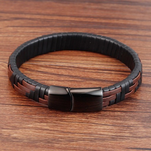 Bracciale in pelle da uomo H659