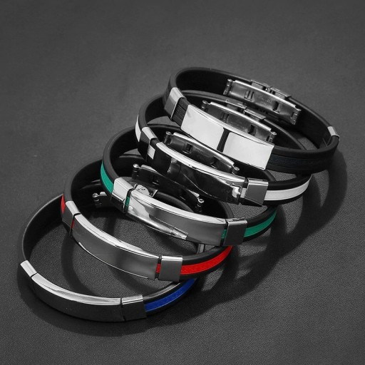 Bracciale in silicone da uomo H629