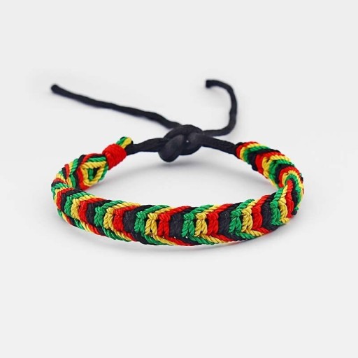 Bracciale intrecciato Rasta