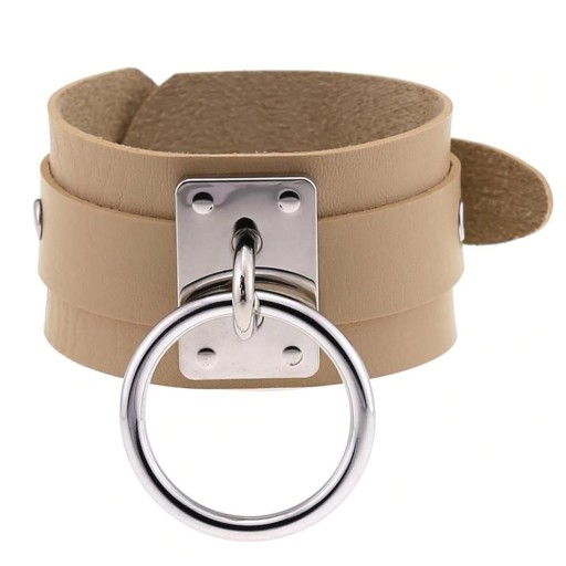 Bracciale largo in pelle