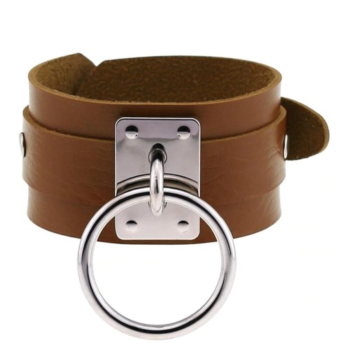 Bracciale largo in pelle