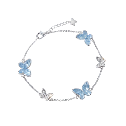 Bracciale leggero di lusso lucido Farfalla Moderno in lega di zinco Gioielli eleganti per donne Accessorio di moda per feste