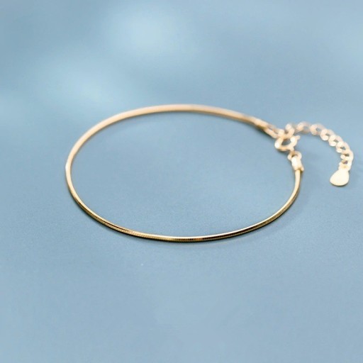 Bracciale liscio dorato da donna