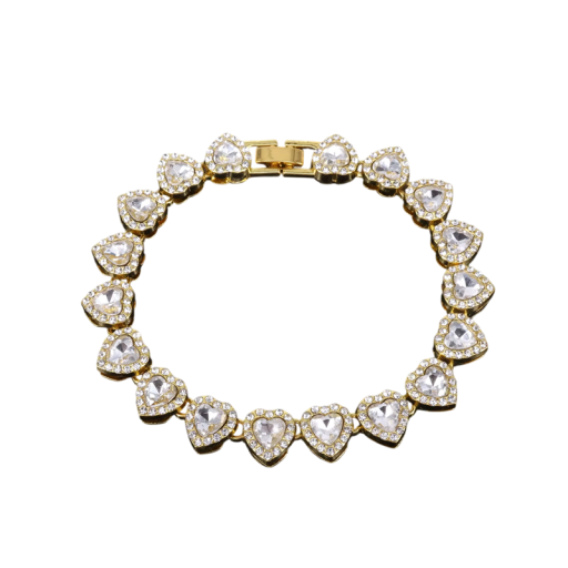 Bracciale lucido 20 cm Bracciale da donna scintillante in lega di zinco Accessorio elegante per feste e regalo per donne