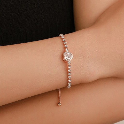 Bracciale regolabile da donna con cuore H206