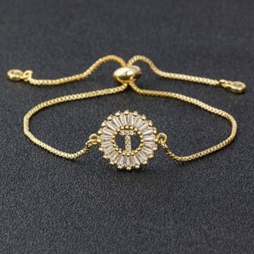 Bracciale regolabile da donna con lettera