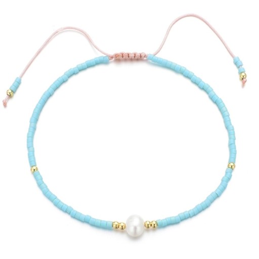 Bracciale regolabile da donna con perla