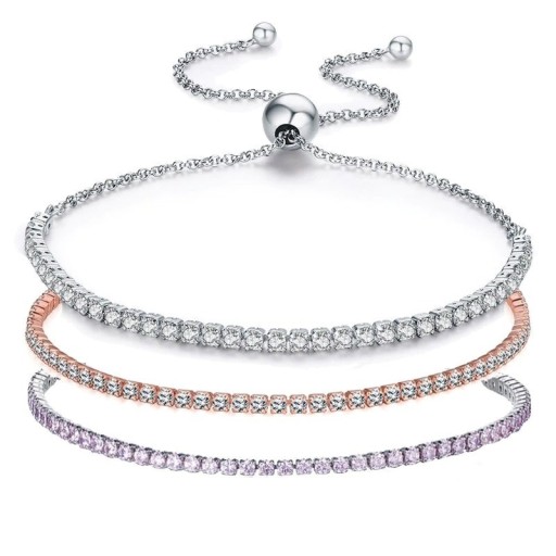 Bracciale regolabile da donna con pietre