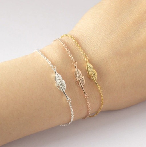 Bracelet à maillons pour femme feuille A1707