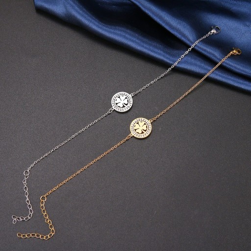 Bracelet à maillons pour femme trèfle H554