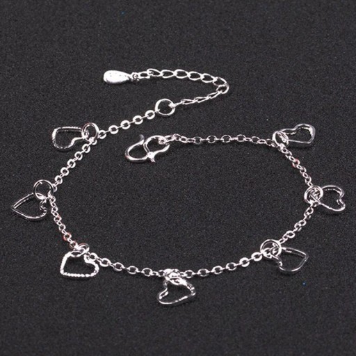Bracelet à maillons pour femmes avec cœurs H102