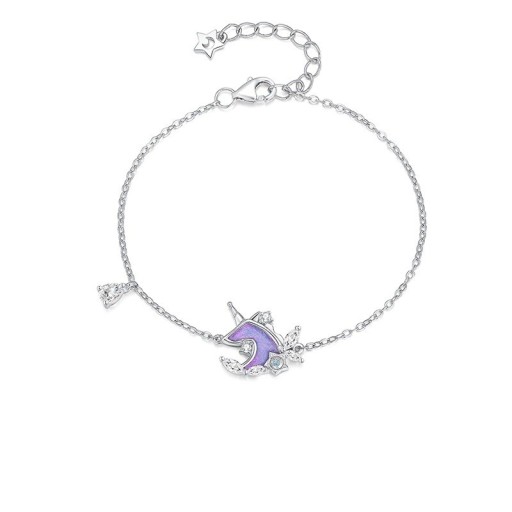 Bracelet à maillons pour femmes avec licorne A2462