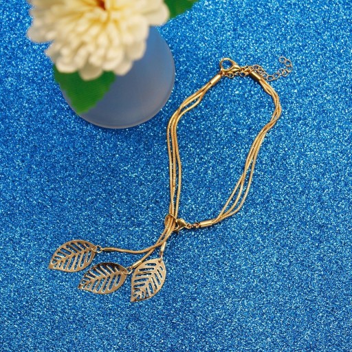Bracelet ajustable pour femmes avec des feuilles