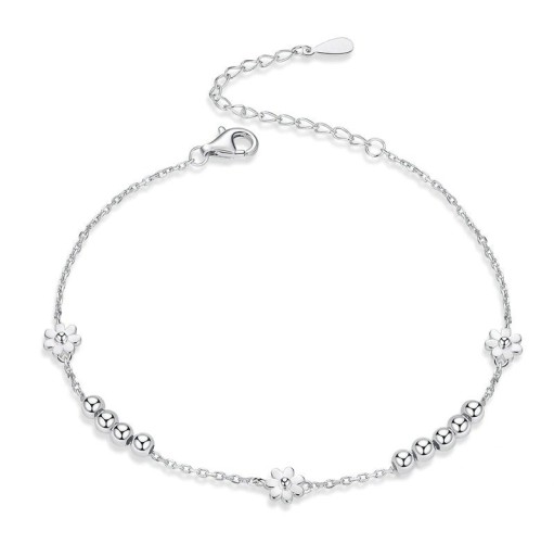 Bracelet en chaîne pour femmes avec fleurs