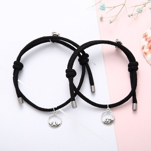 Bracelet en corde magnétique pour couples 2 pcs