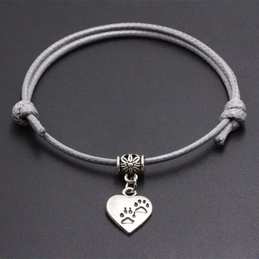 Bracelet en cordon avec cœur H469