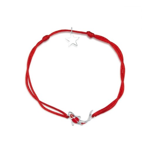 Bracelet en cordon pour femme avec poisson et étoile