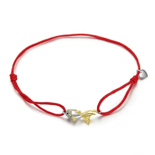 Bracelet en cordon pour femme avec poisson