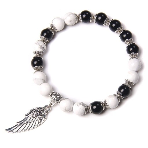 Bracelet en perles pour femmes avec aile