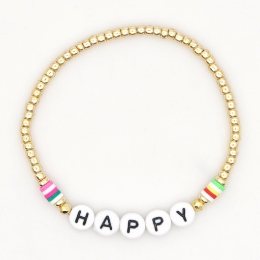 Bracelet en perles pour femmes avec inscription