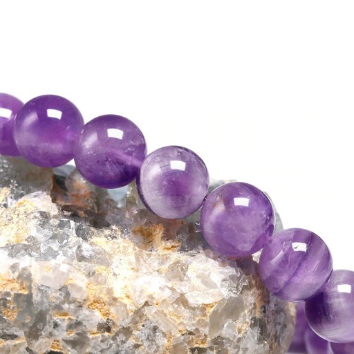Bracelet en perles pour femmes en améthyste