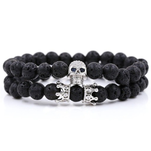 Bracelet en perles pour homme 2 pcs H514