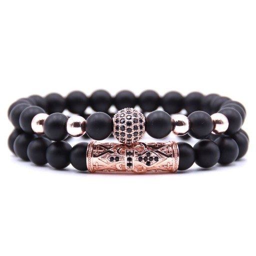 Bracelet en perles pour homme 2 pcs J109