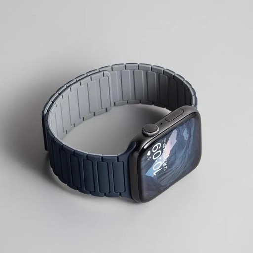 Bracelet en silicone S10 42 mm pour Apple Watch Fermeture magnétique Compatible avec 38 40 41 42 mm Series 1–10 SE SE 2 Bracelet confortable