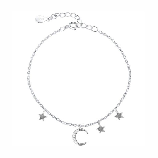 Bracelet féminin avec lune et étoiles