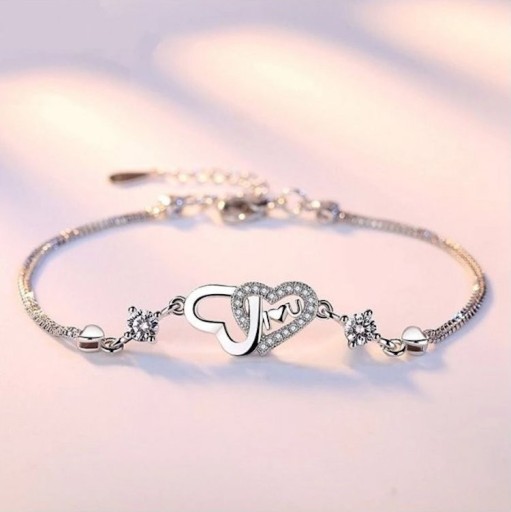 Bracelet Femme Cœurs Liés