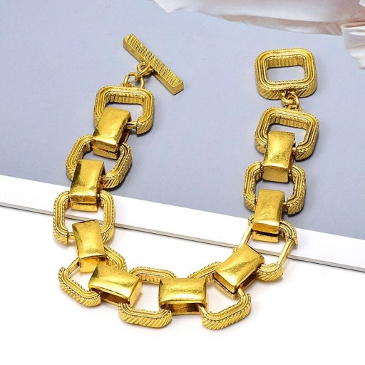 Bracelet massif pour femme avec fermoir américain